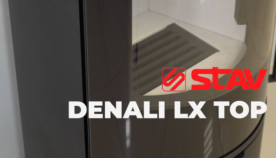 🎬 DENALI LX TOP (Stav) - Современная круглая отопительная дровяная печь